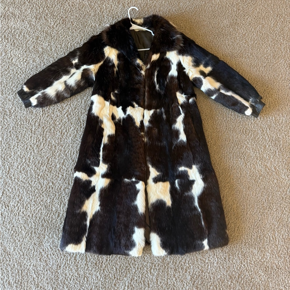 Genuine Rabbit Fur Long Coat
